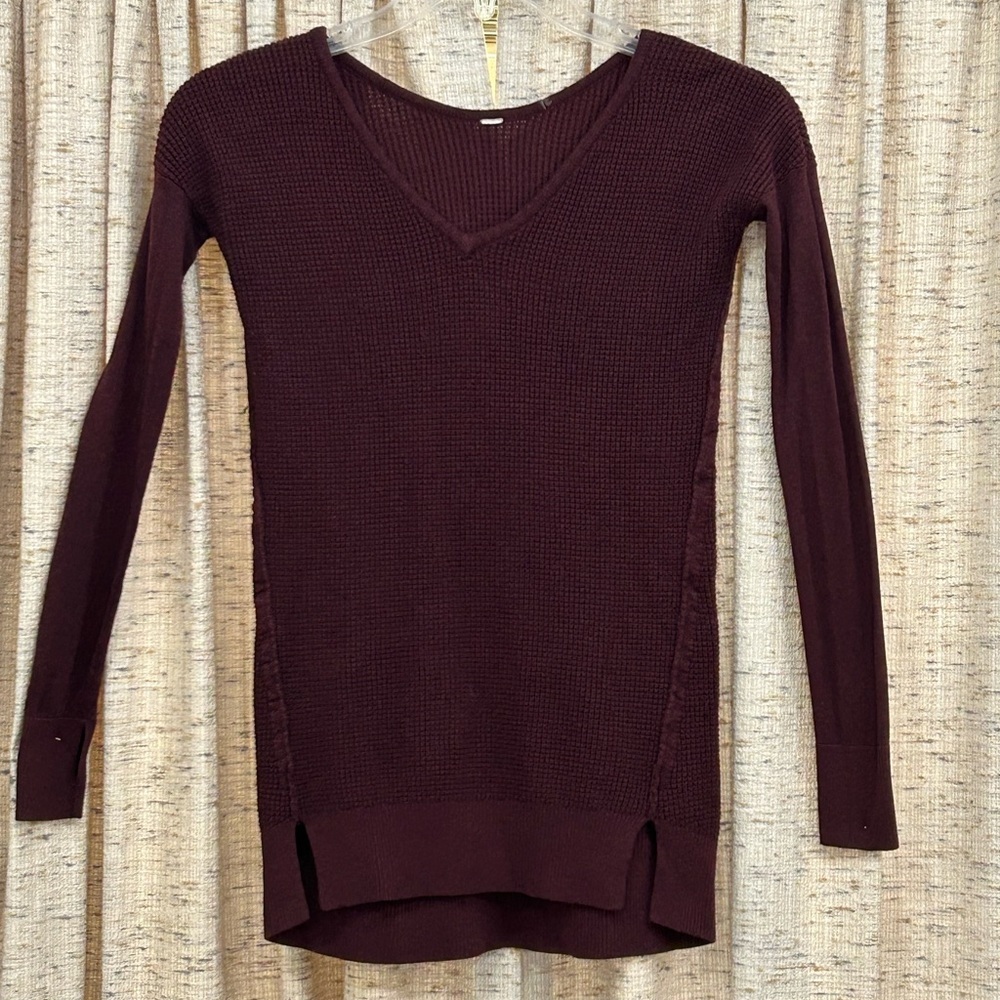 Lululemon The Sweater Life Heathered Bordeaux Drama